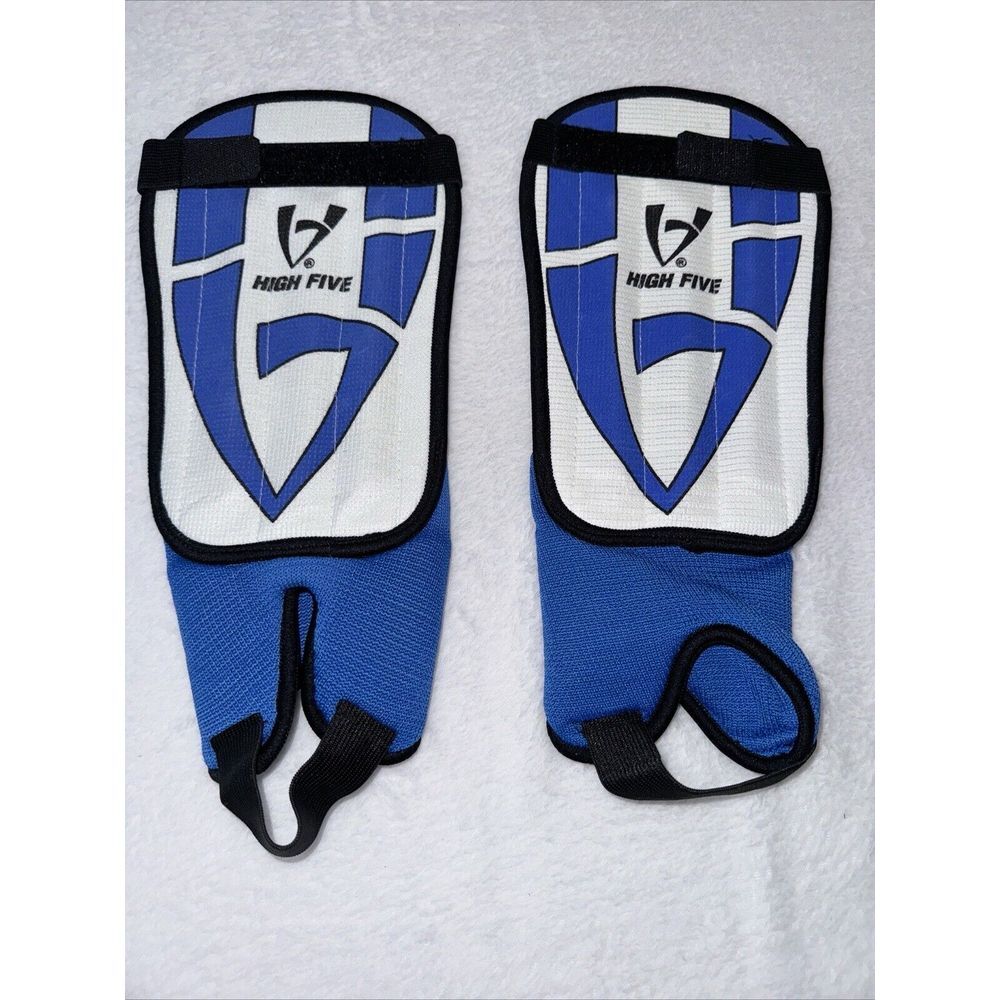 NEW High‎ Five Sportswear ADULT MEDIUM Premium BLUE Soccer Shinguard